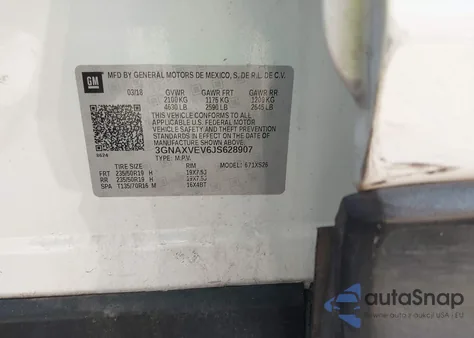 2018 Chevrolet Equinox Premier from USA, damaged, VIN 3GNAXVEV6JS628907